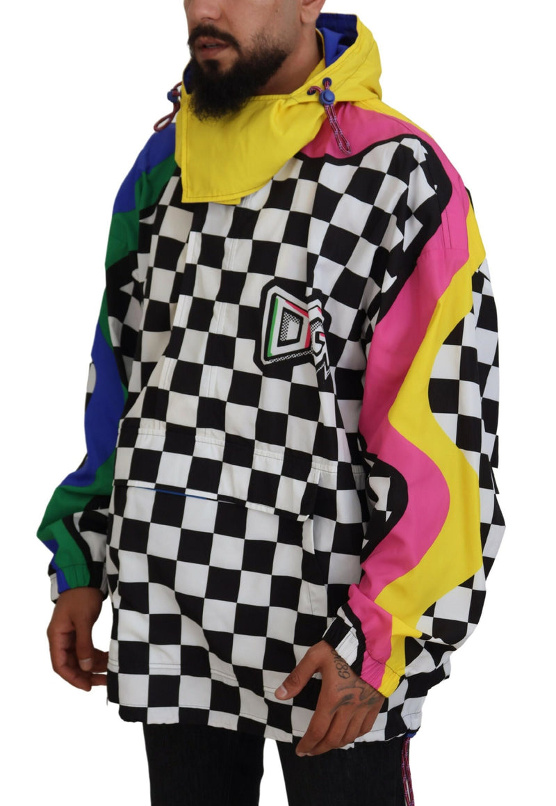 Dolce & Gabbana Multicolor Velcro Hooded Jacket