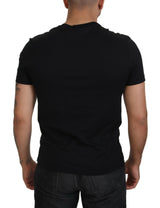 Dolce & Gabbana Elegant Black Logo Print Cotton T-Shirt