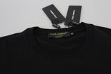 Dolce & Gabbana Elegant Black Logo Print Cotton T-Shirt