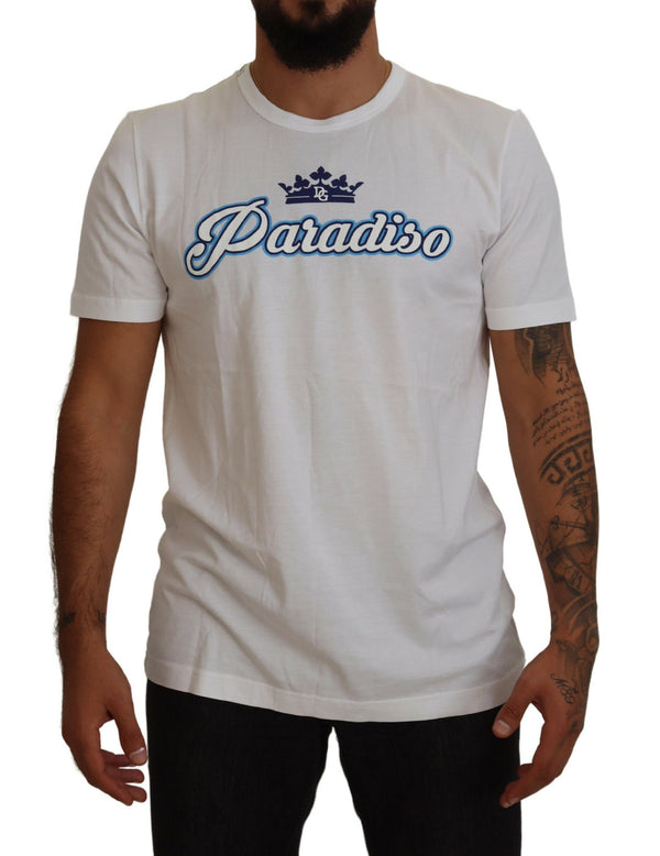 Dolce & Gabbana Regal Crown Paradiso Print Crew Tee