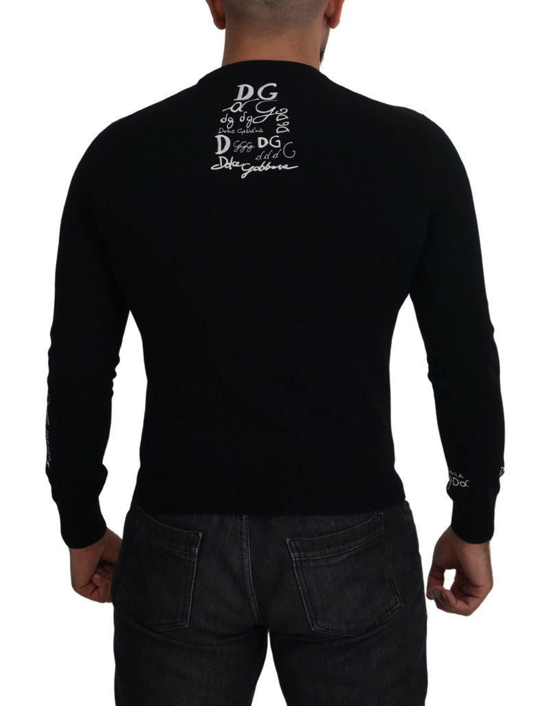 Dolce & Gabbana Elegant Black Cashmere Pullover Sweater