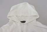 Dolce & Gabbana Elegant White Logo Hooded Sweatshirt