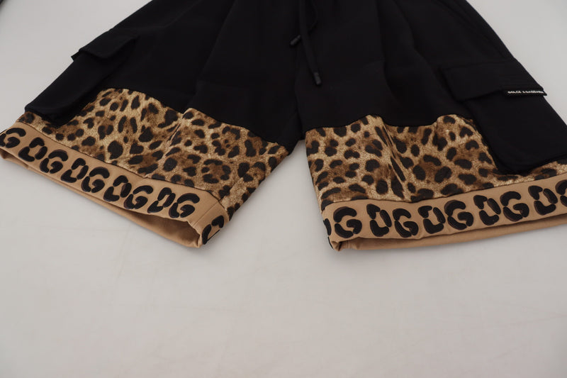 Dolce & Gabbana Chic Leopard Print Casual Shorts