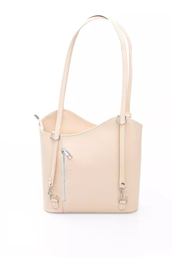 Baldinini Trend Pink Leather Women Shoulder Bag