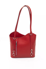 Baldinini Trend Red Leather Women Shoulder Bag