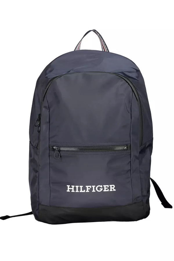 Tommy Hilfiger Sleek Blue Backpack with Laptop Compartment