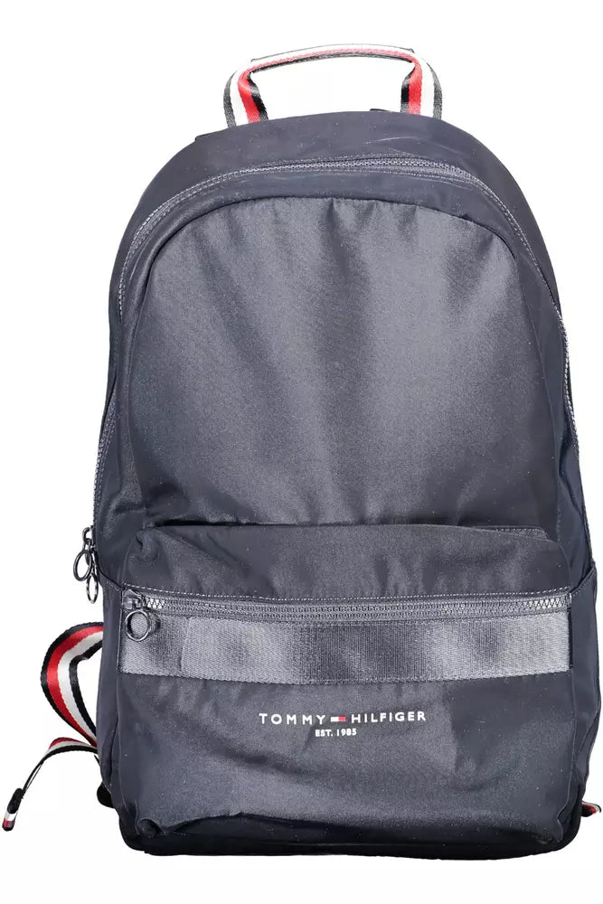 Tommy Hilfiger Sleek Blue Urban Backpack with Laptop Compartment