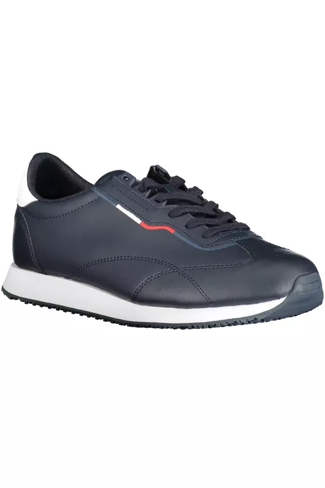 Tommy Hilfiger Eco-Conscious Blue Sneaker with Contrasting Details