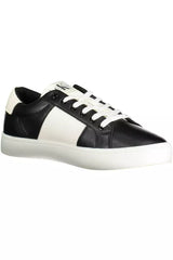 Calvin Klein Sleek Black Lace-Up Sneakers with Logo Detail