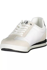 Calvin Klein Sleek White Sneakers with Contrasting Accents