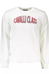 Cavalli Class White Cotton Men Sweater