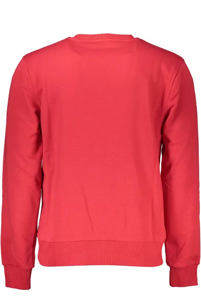 Cavalli Class Red Cotton Men Sweater