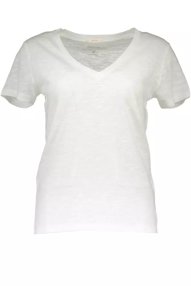 Gant Chic V-Neck Logo Tee - Fresh Summer Essential