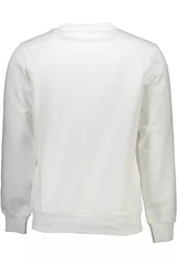 Diesel Crisp White Printed Cotton Sweatshirt