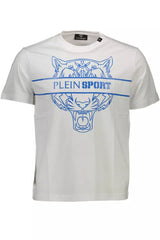 Plein Sport Pristine White Crew Neck Logo Tee