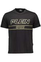 Plein Sport Sleek Cotton Crew Neck Tee with Iconic Print