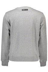 Plein Sport Gray Cotton Men Sweater