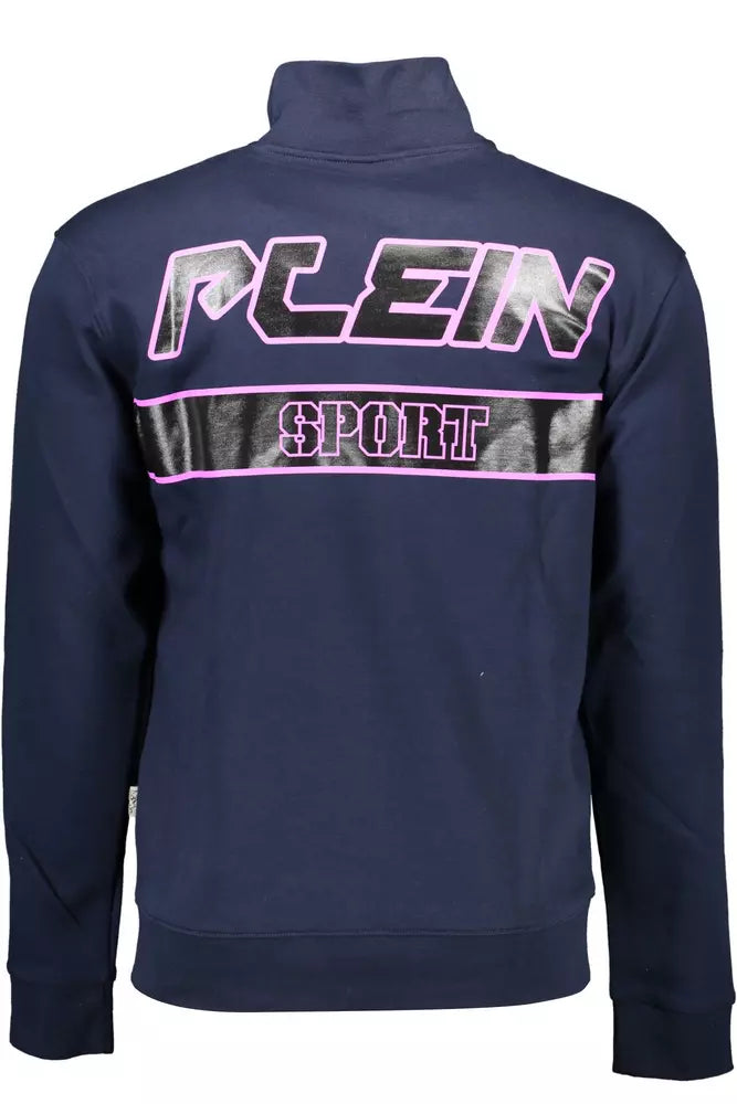 Plein Sport Blue Cotton Men Sweater