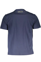 Plein Sport Sleek Blue Cotton Tee with Iconic Print