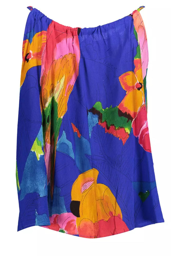 Desigual Vibrant Printed Viscose Tank Top