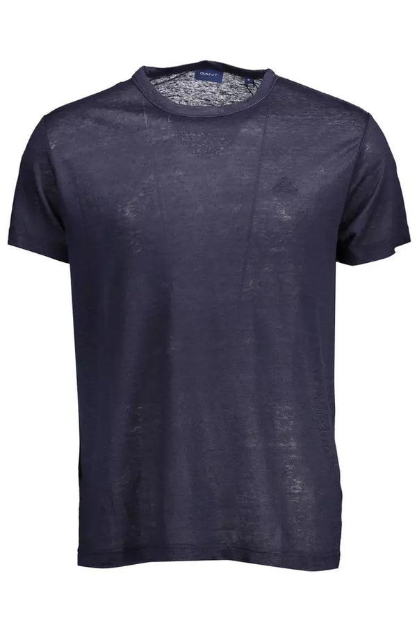 Gant Elegant Blue Short Sleeve Linen Tee