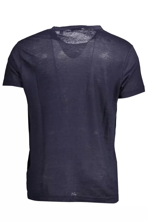 Gant Elegant Blue Short Sleeve Linen Tee