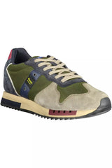 Blauer Sleek Green Lace-Up Sports Sneakers