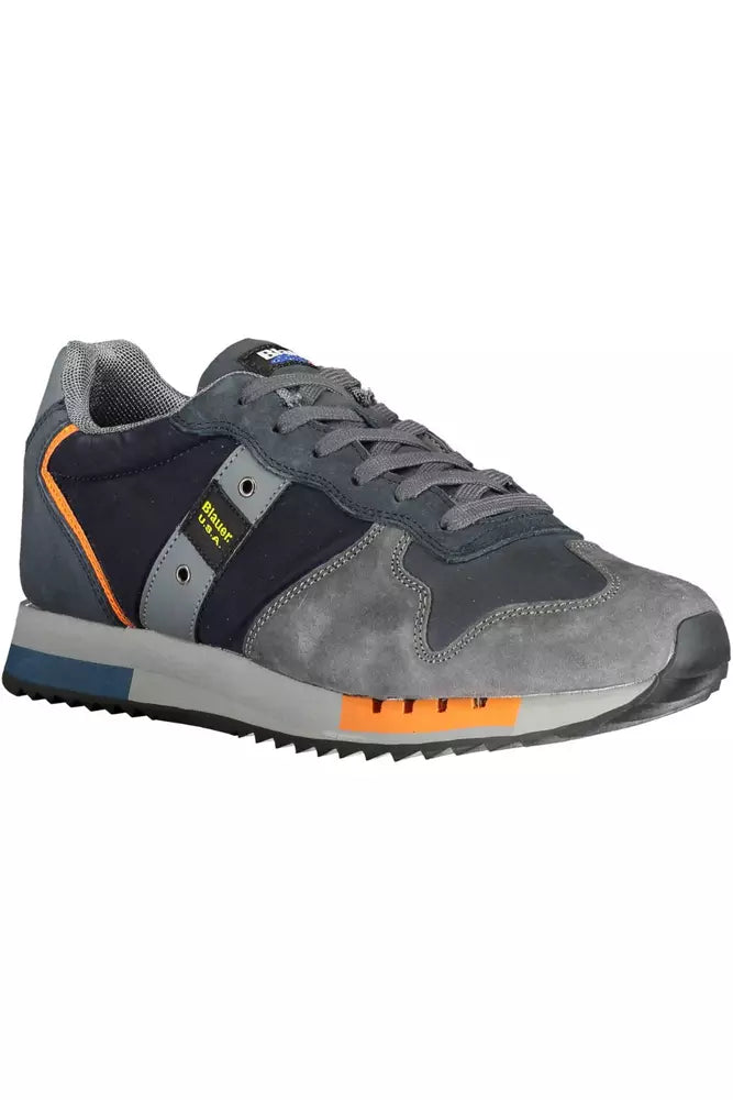 Blauer Electric Blue Fusion Sneakers with Contrasting Accents