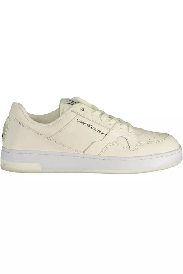 Calvin Klein Sleek White Sporty Sneakers with Eco-Conscious Twist