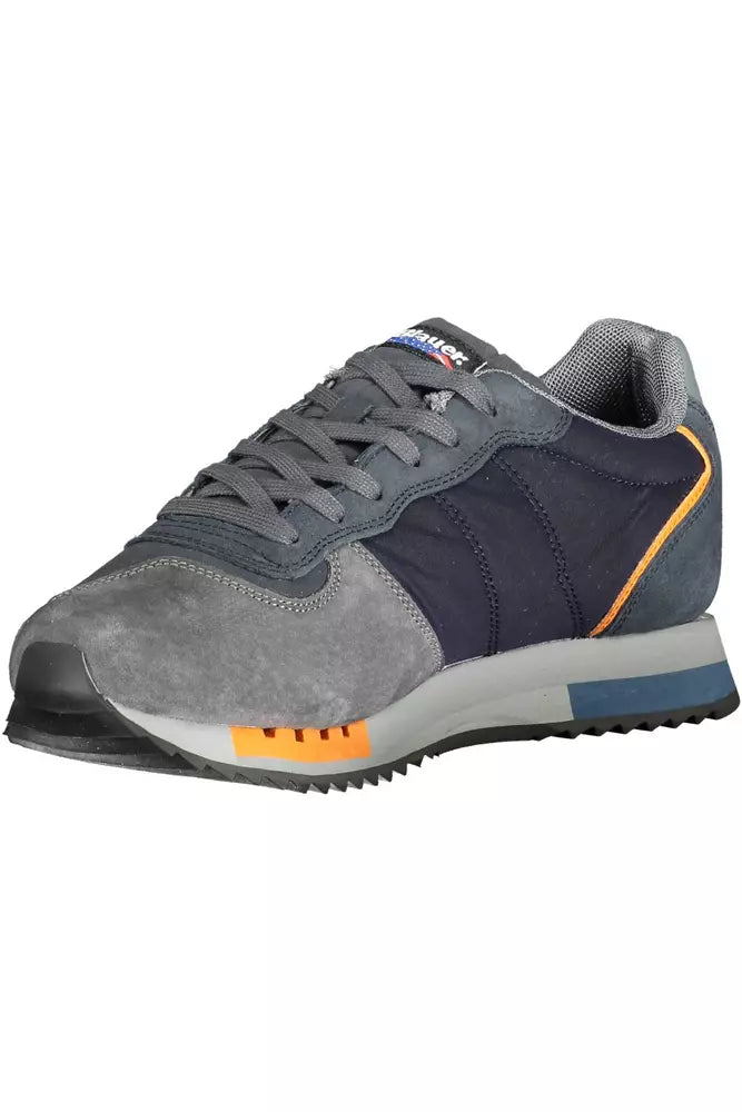 Blauer Electric Blue Fusion Sneakers with Contrasting Accents