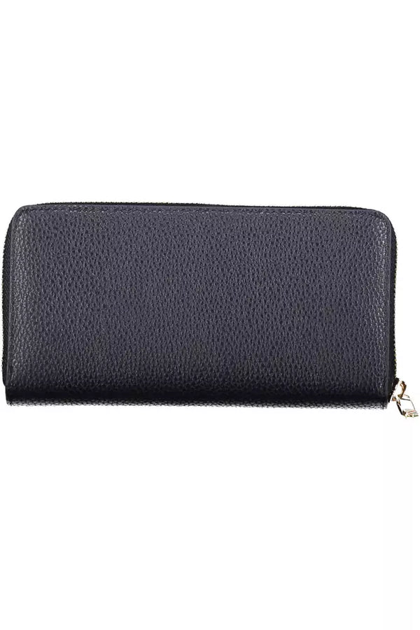 Tommy Hilfiger Elegant Blue Polyethylene Wallet with Logo Detail