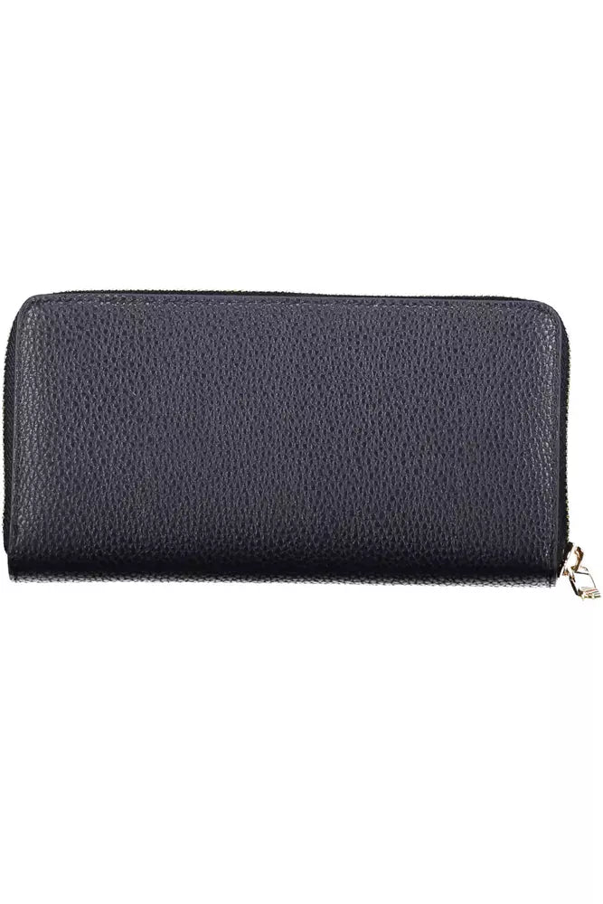 Tommy Hilfiger Elegant Blue Polyethylene Wallet with Logo Detail