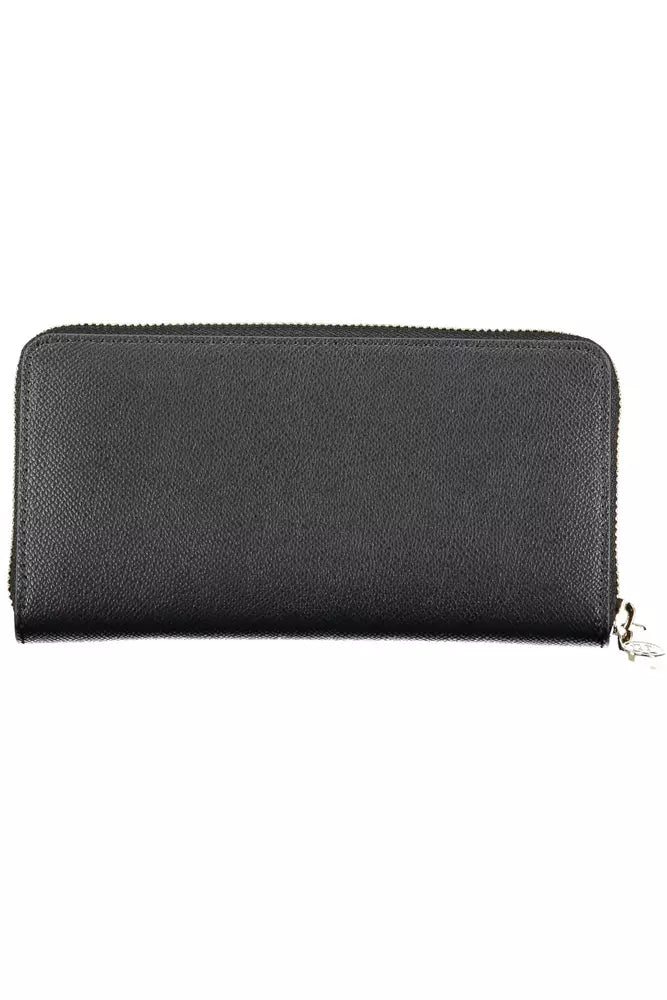 Tommy Hilfiger Elegant Black Zip Wallet with Logo