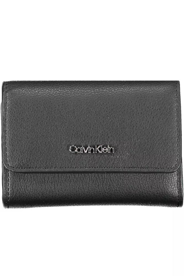 Calvin Klein Elegant Black Polyethylene Wallet with RFID Lock