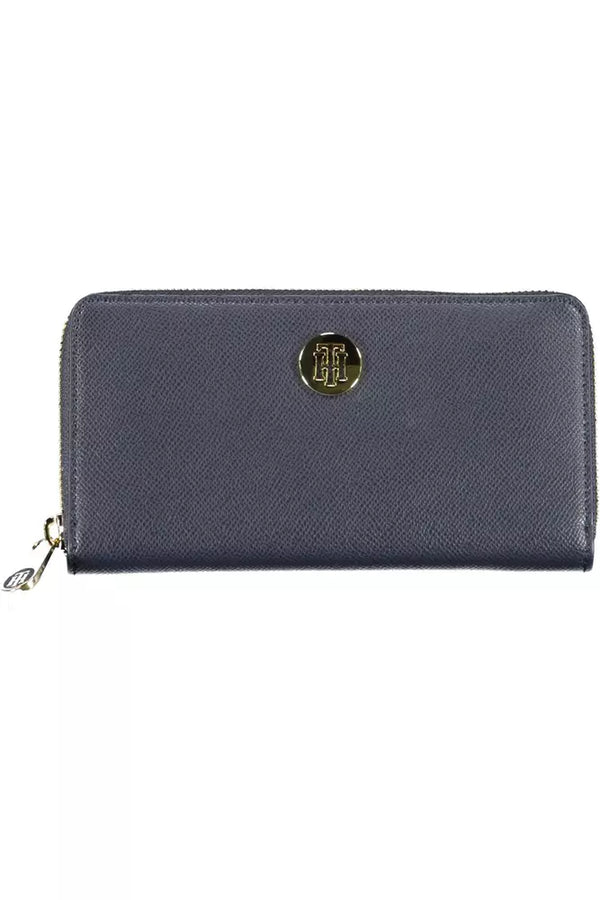 Tommy Hilfiger Chic Blue Polyethylene Wallet with Zip Closure