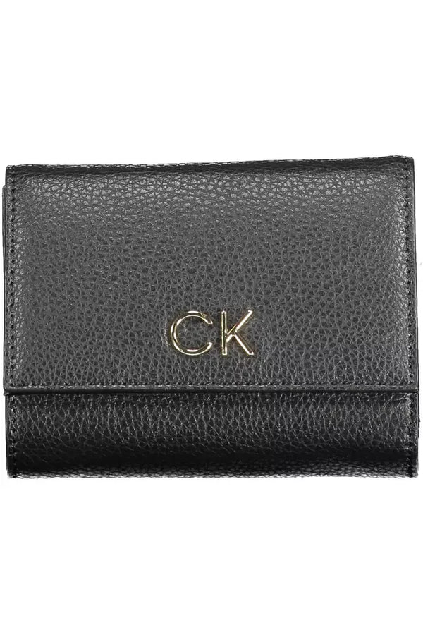 Calvin Klein Sleek Black Polyethylene Wallet with RFID Lock