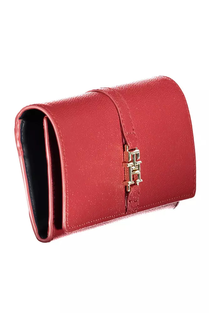 Tommy Hilfiger Chic Pink Polyethylene Wallet with Contrasting Details