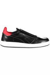 Sleek Black Diadora Sneakers with Contrasting Details