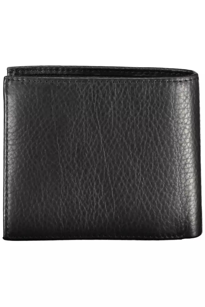 Tommy Hilfiger Elegant Black Leather Men's Wallet with RFID Blocker