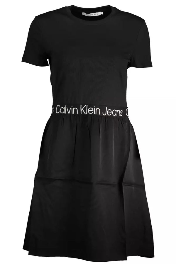 Calvin Klein Elegant Short Sleeve Contrast Detail Dress