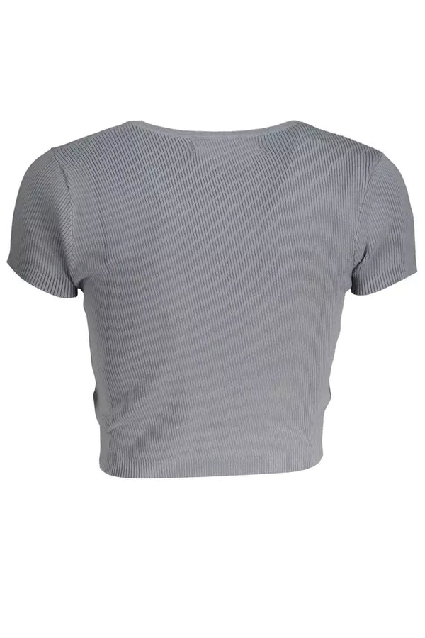 Calvin Klein Chic Gray Embroidered Logo Tee