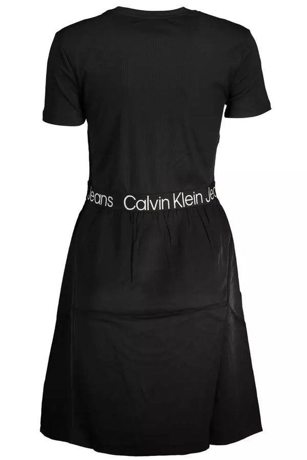 Calvin Klein Elegant Short Sleeve Contrast Detail Dress