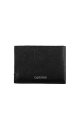 Calvin Klein Sleek Black Leather Card Holder with Logo