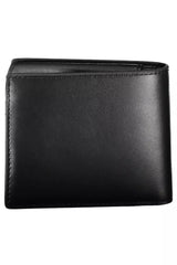 Tommy Hilfiger Sleek Black Leather Wallet with Coin Purse