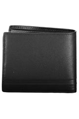 Tommy Hilfiger Sleek Black Leather Bifold Wallet with Coin Purse