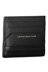 Tommy Hilfiger Sleek Black Leather Card Holder