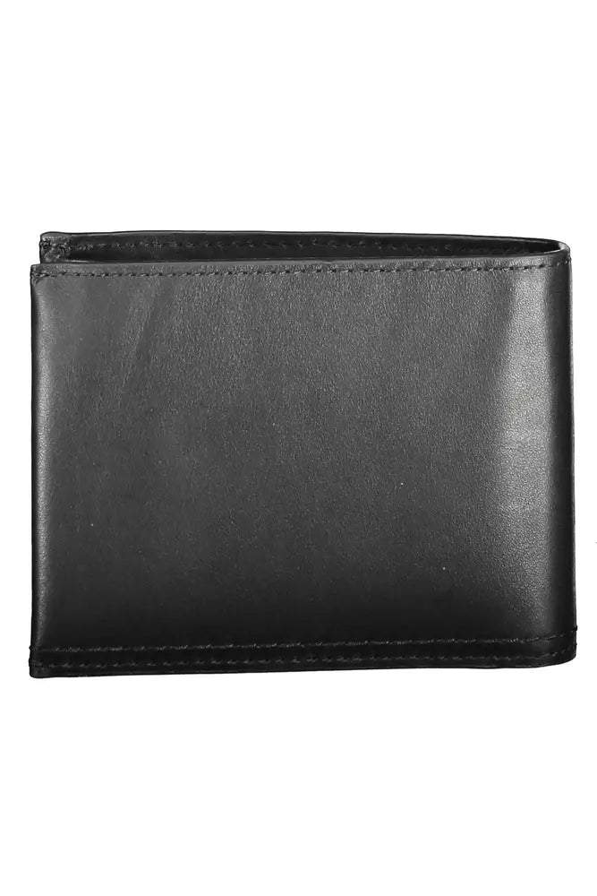 Calvin Klein Elegant Black Leather Bi-Fold Wallet