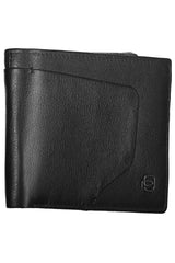 Piquadro Elegant Black Leather Wallet with RFID Blocker