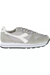 Diadora Elegant Gray Lace-Up Sports Sneakers