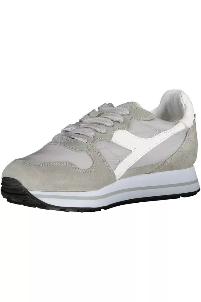 Diadora Elegant Gray Lace-Up Sports Sneakers